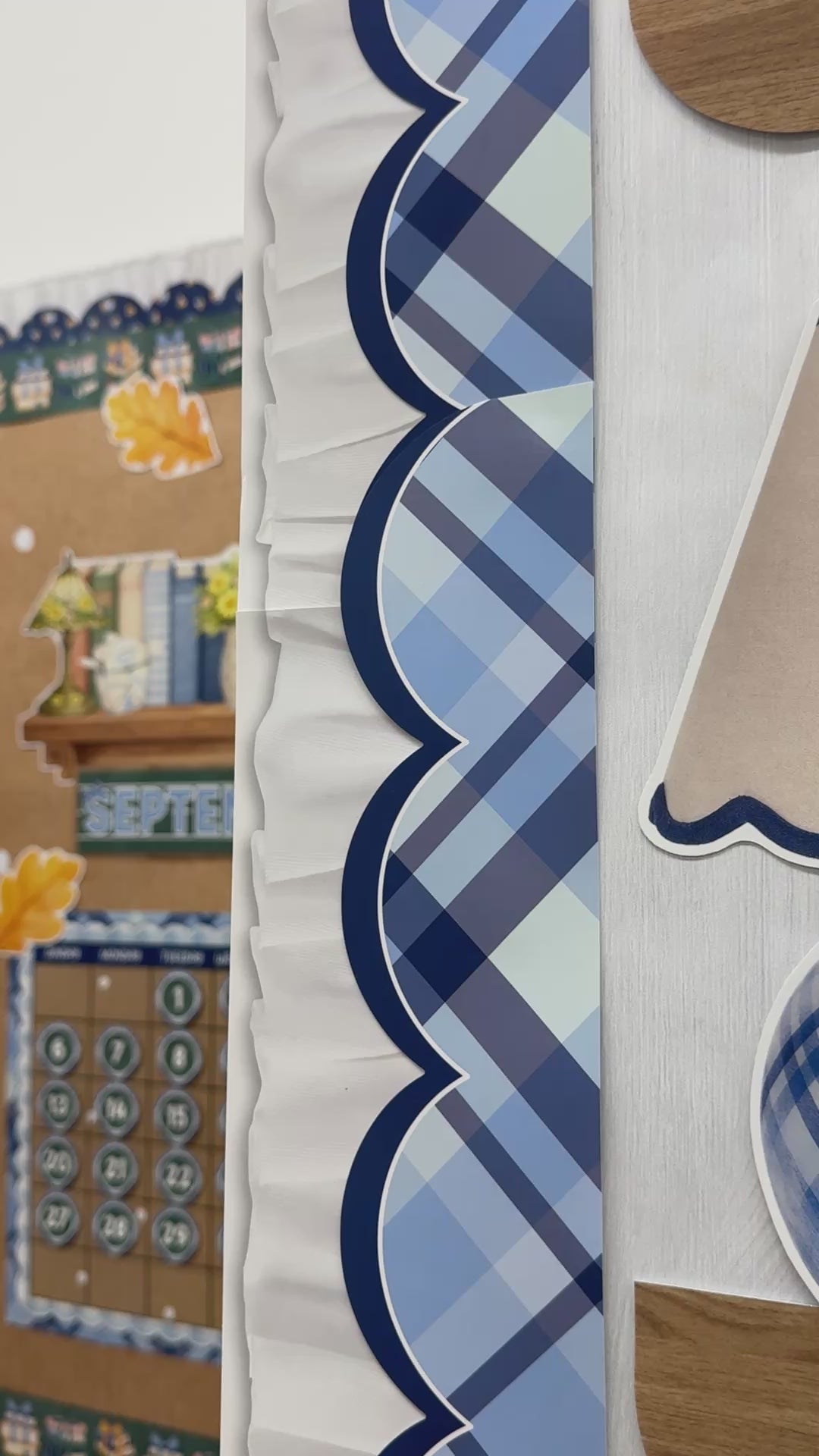 stars hollow plaid border