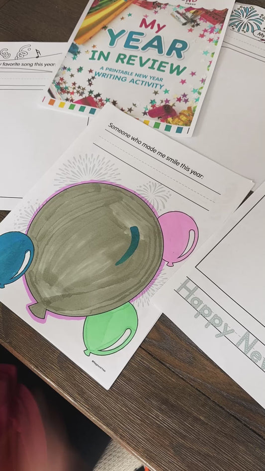 January Printable Activity | My Year In Review | New Years Day craft