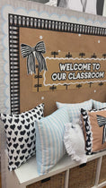 Load and play video in Gallery viewer, simply sweet classic black and white hello door topper
