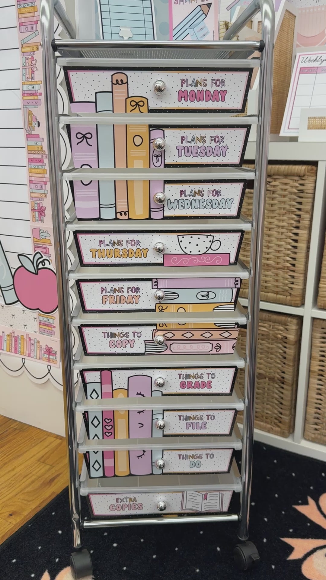 Boho Pastel bookmark cutouts 