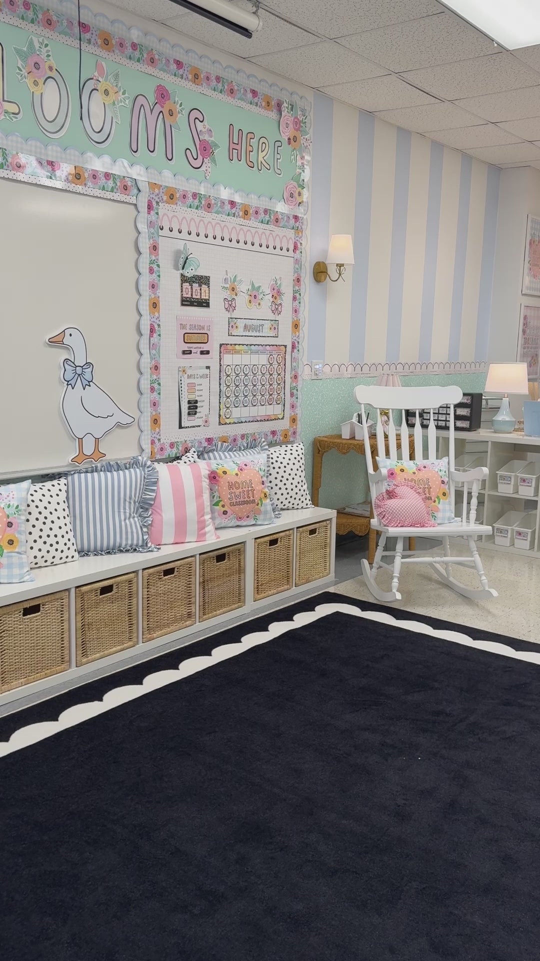 Pastel bulletin board calendar