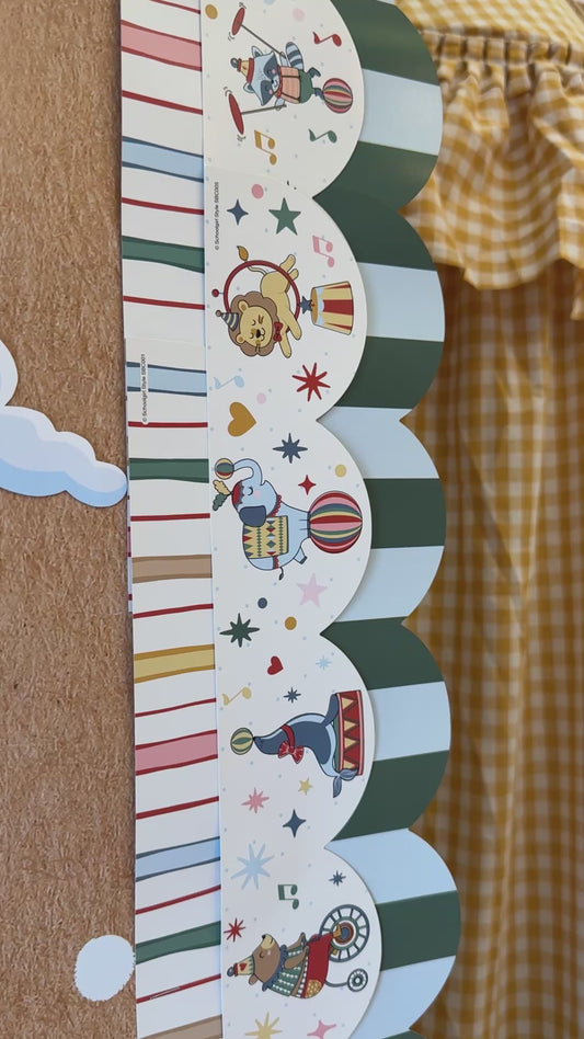 storybook circus heirloom striped border