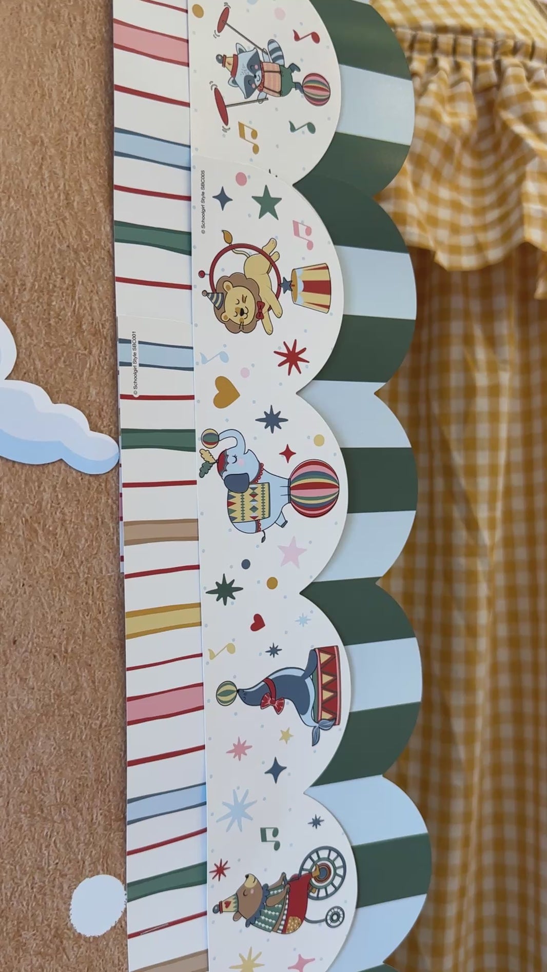 storybook circus heirloom striped border