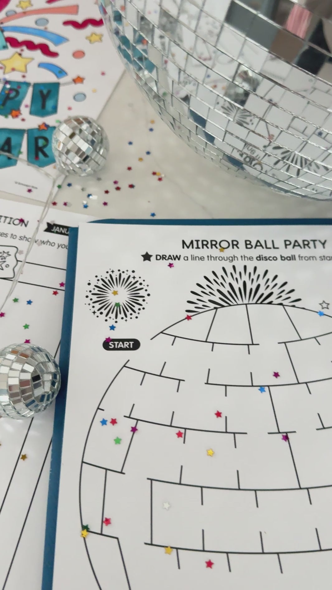 Printable January New Year Crafts and Activities Party Pack