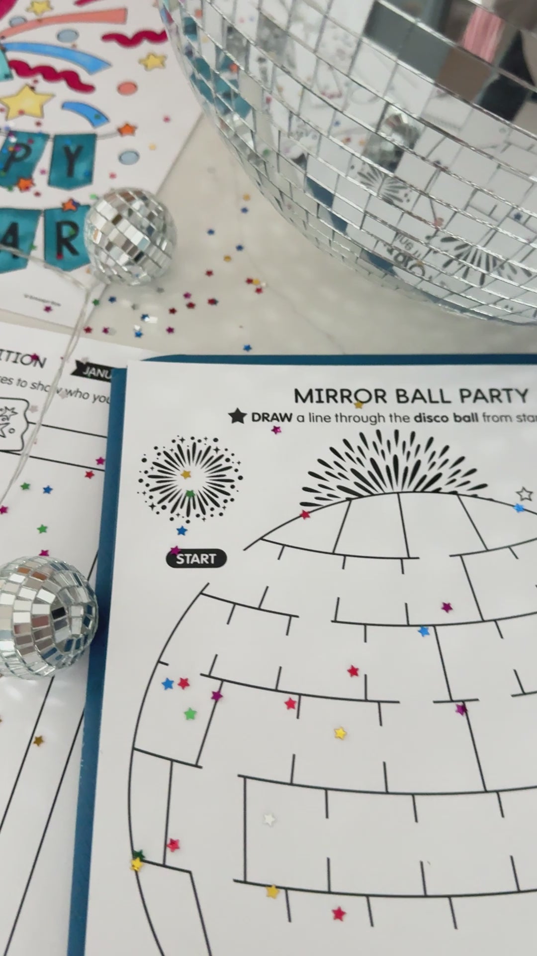 Printable January New Year Crafts and Activities Party Pack