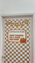 Load and play video in Gallery viewer, A Slice of Gratitude Thanksgiving Pre-Printed Door Decor Bulletin Board Set
