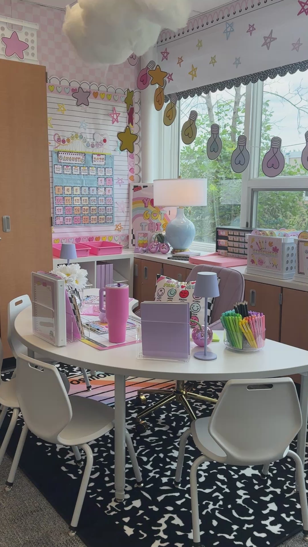 rainbow pastel light bulbs bulletin board cutouts 