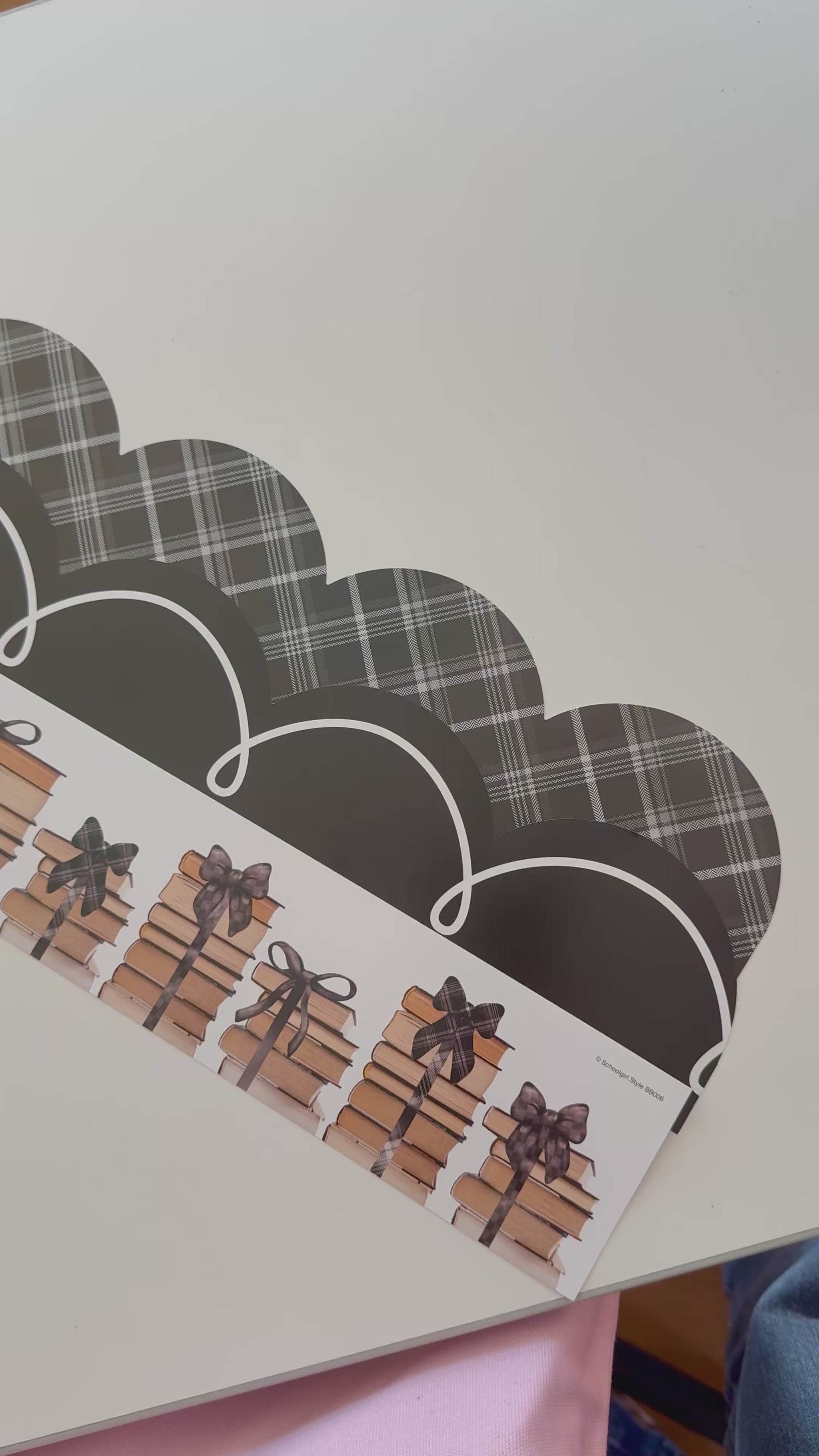 Favorite black border, plaid about you border, long story short vintage books border 