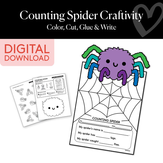 Printable Counting Spider Craftivity
