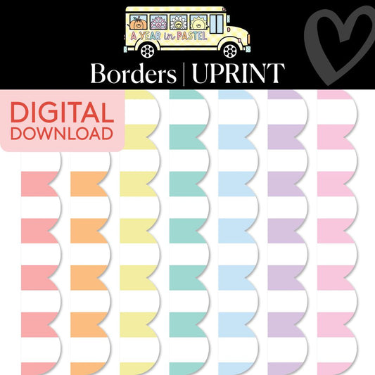 Printable Stripes Border Bundle 2 | A Year In Pastel
