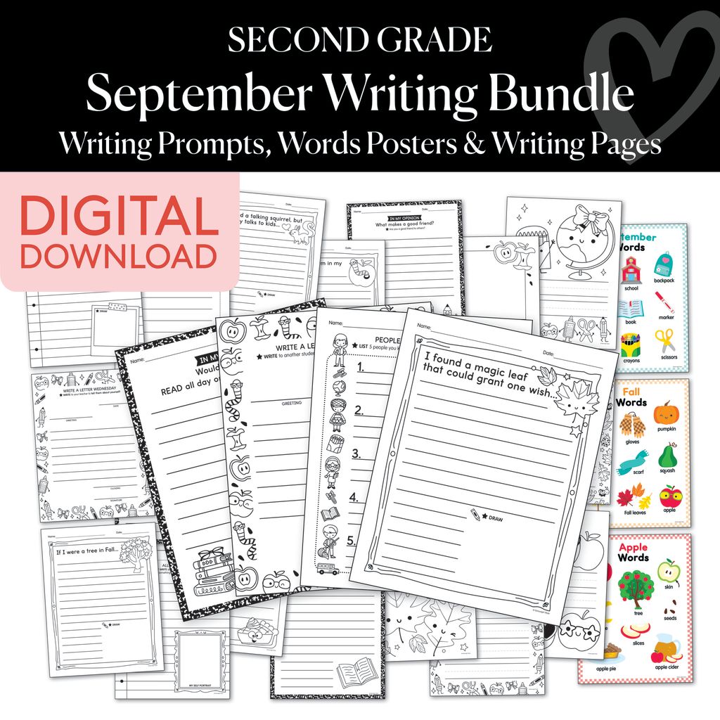 Second Grade September Writing Bundle