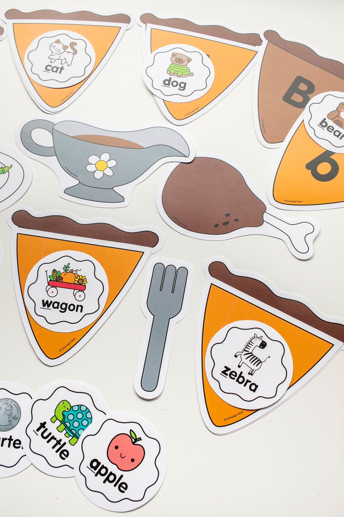 Printable Preschool November Alphabet Match