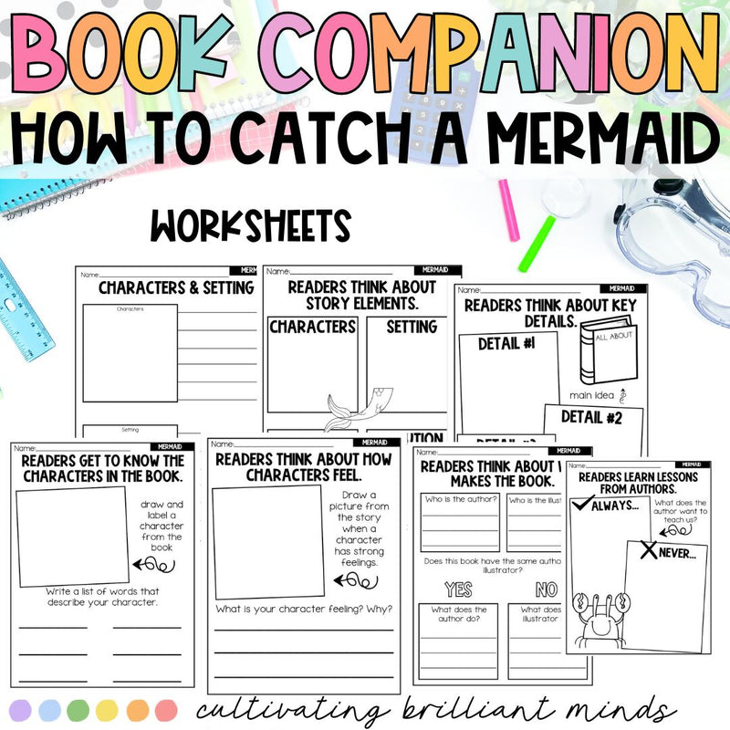 How to Catch a Mermaid Book Companion | Summer | Read Aloud | Book Activities