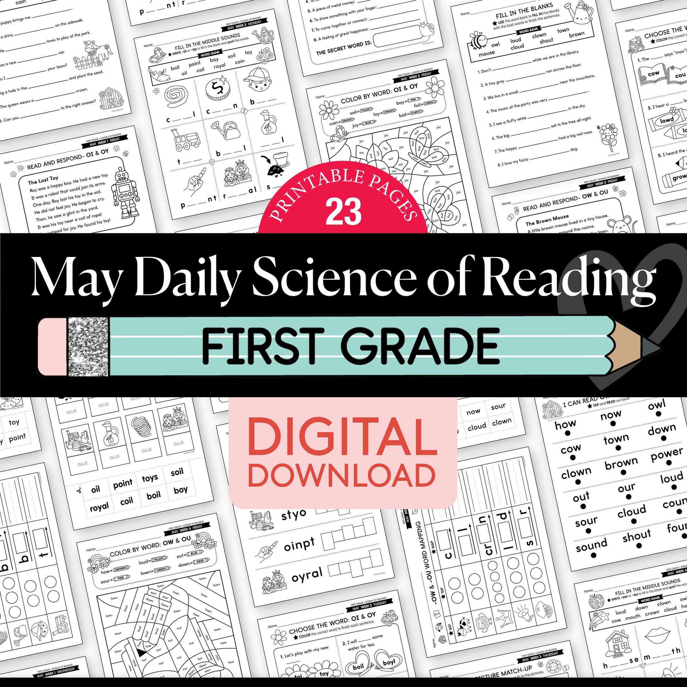 Printable First Grade May Daily Math