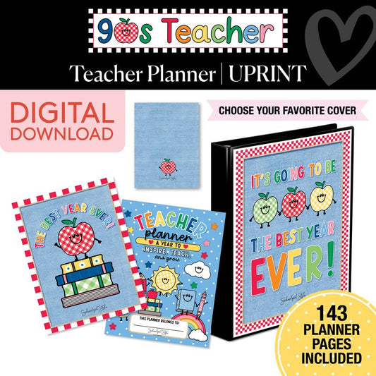 Printable Teacher Planner | 90s Teacher