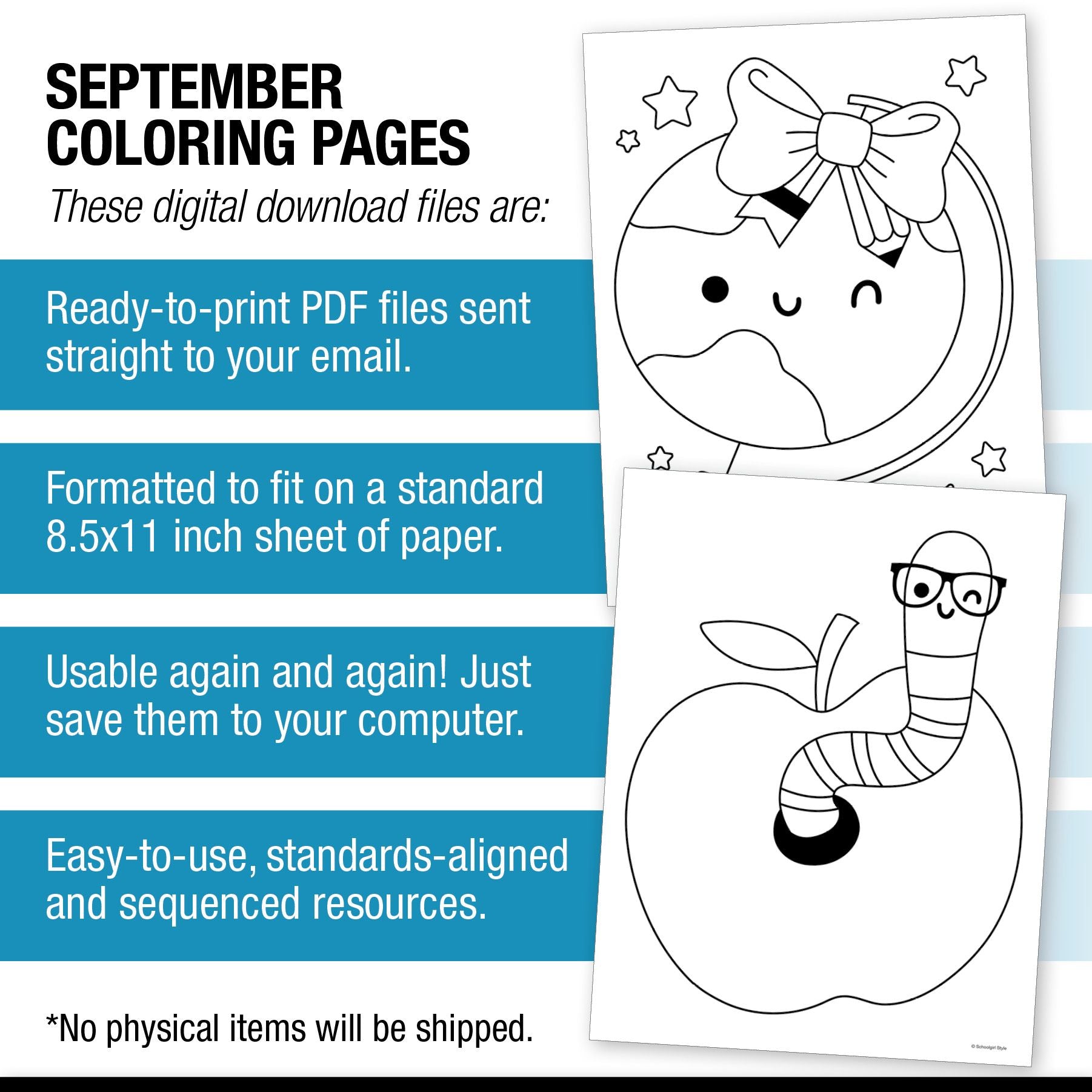 Free September Coloring Pages