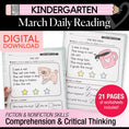 Load image into Gallery viewer, Printable Kindergarten March Daily Reading
