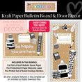 Load image into Gallery viewer, Black and White Kraft Paper Board & Door Decor Bundle | Banner Bar
