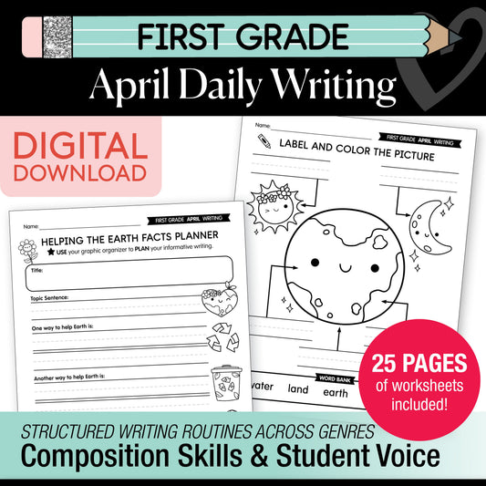 Printable First Grade April Daily Writing