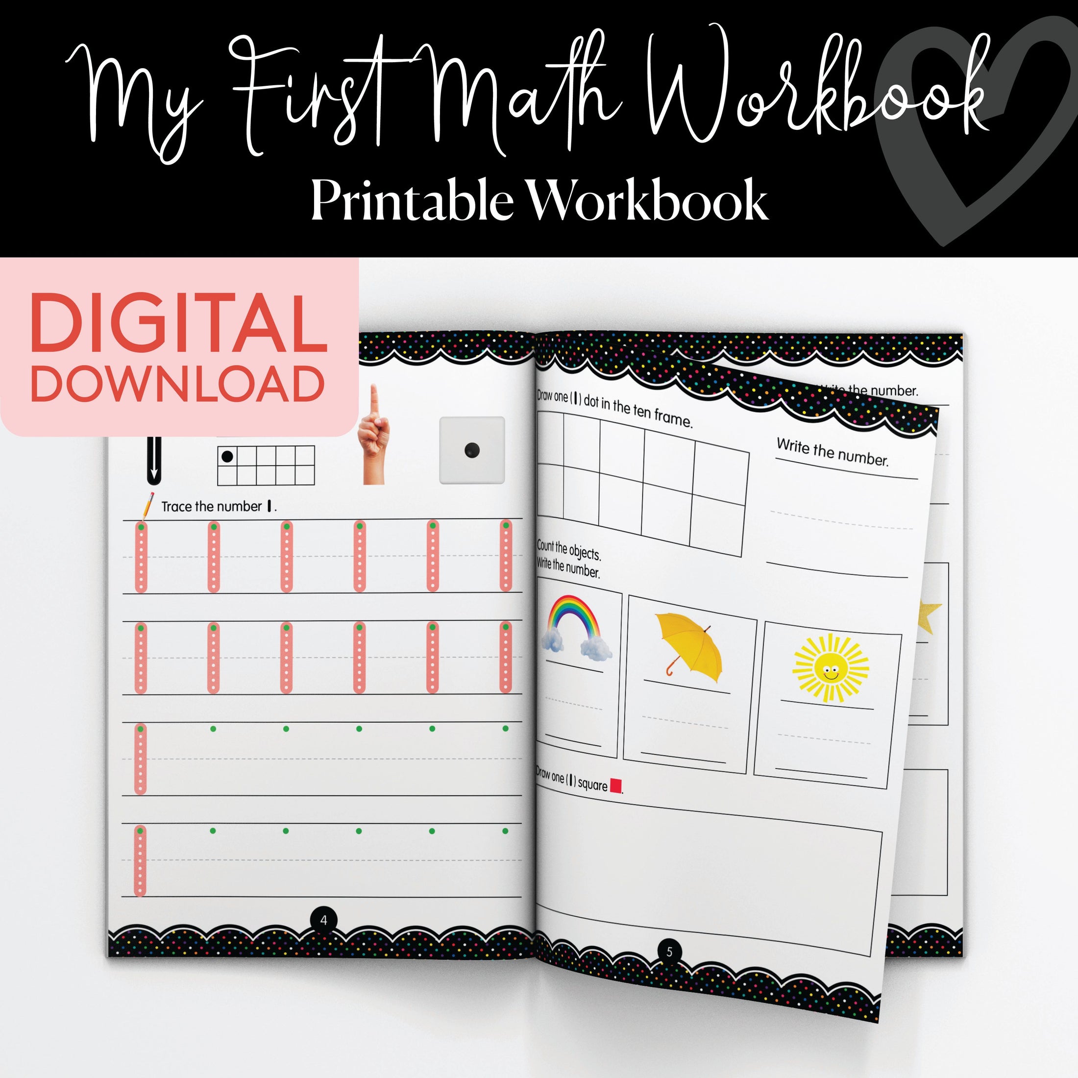 Printable My First Math Workbook