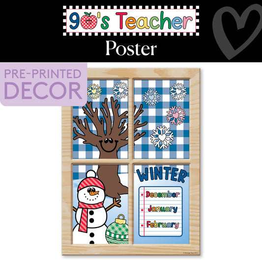 Winter Retro Poster | 90s Teacher