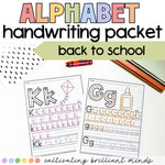 Letter Recognition and Handwriting Packet | Alphabet Review Worksheets | Tracing