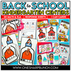 20 Back to School Math and Literacy Kindergarten Centers or Morning Work Tubs