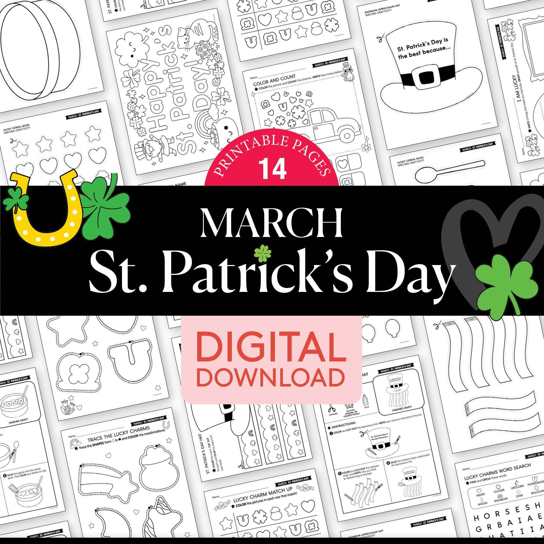 Printable March St. Patrick's Day Activity Pack