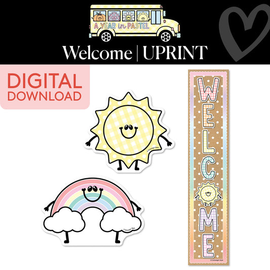 Printable Welcome Sign | A Year In Pastel