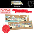 Load image into Gallery viewer, School is Cool Bus Walgreens Ready Kraft Style Banner | A Year In Pastel
