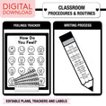 Load image into Gallery viewer, Printable Ultimate Black and White Classroom Management and Organization Bundle

