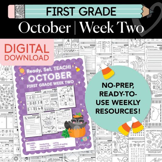 Printable First Grade October Week 2 Resources