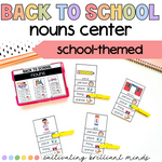 Back to School Nouns Sort Center | Grammar | Person, Place, Thing, Animal