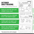 Load image into Gallery viewer, Printable First Grade October Daily Reading
