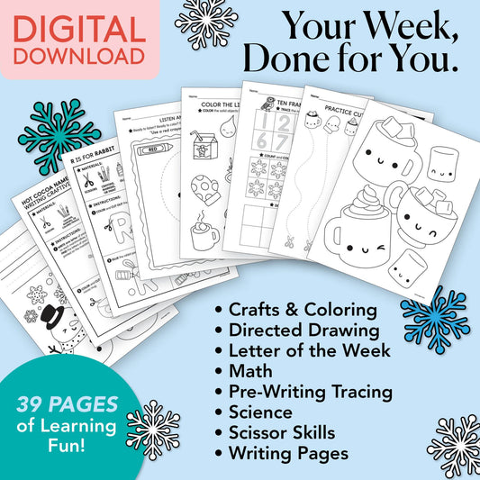 Printable Preschool January Week 2 Resources