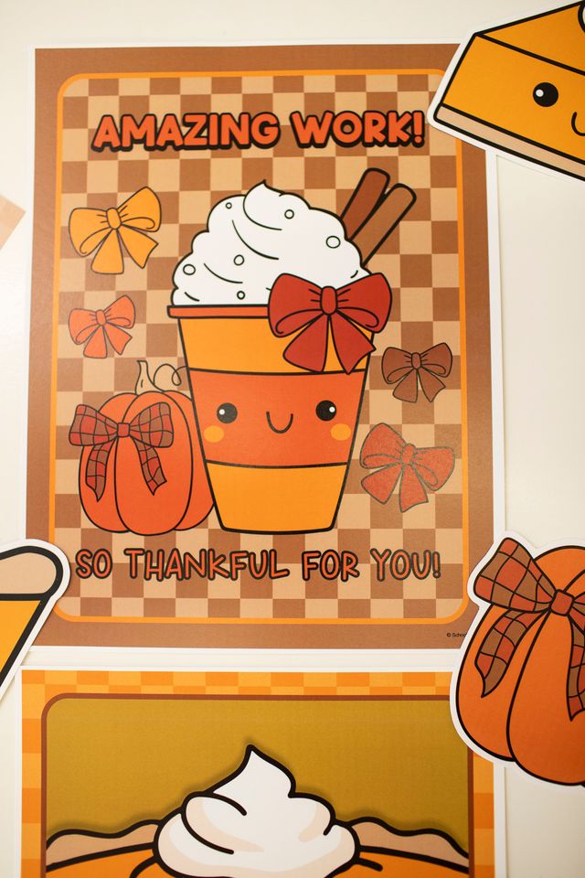 Printable Thanksgiving Student Work Display  | Pumpkin Spice and Everything Nice