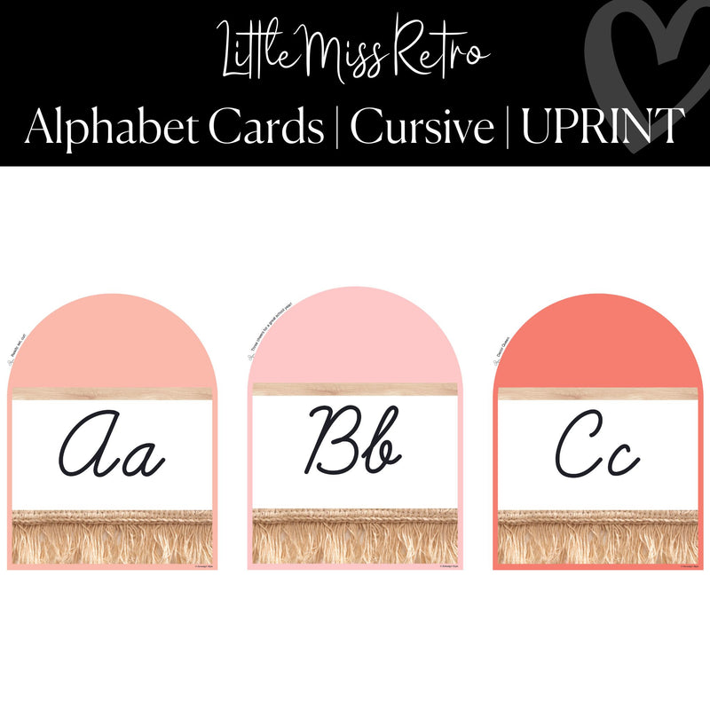 Cursive Alphabet Posters | Retro Classro | Schoolgirl Style