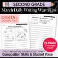 Load image into Gallery viewer, Printable Second Grade March Daily Writing Warm Ups

