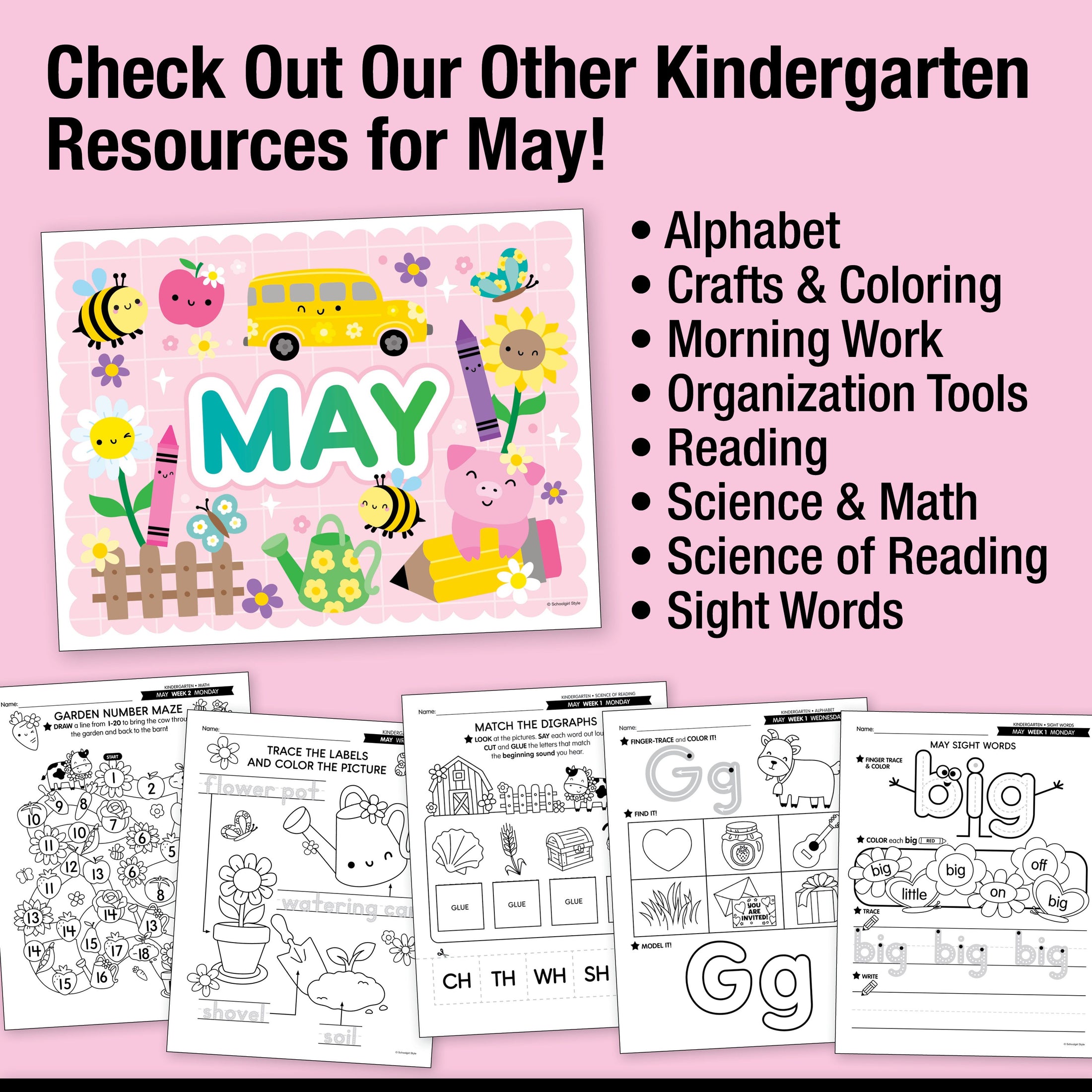 Printable Kindergarten May Daily Morning Work