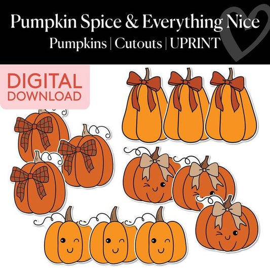 Pumpkins | Printable Thanksgiving Cutouts | Pumpkin Spice and Everything Nice