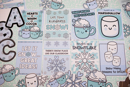 Printable Winter Mini Posters | Sweet Sips and Snowflakes