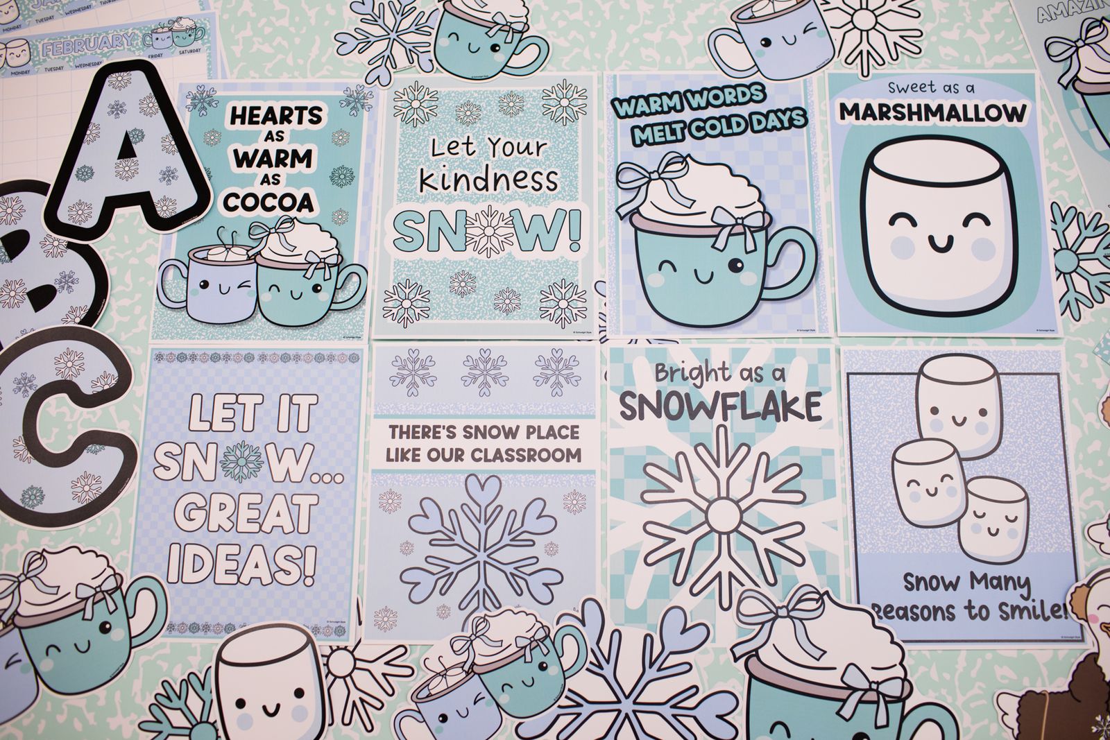 Ultimate Winter Classroom Decor Bundle | Sweet Sips and Snowflakes