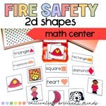 Fire Safety 2D Shape Math Center | October | Kindergarten, 1st Grade Math Center