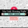 Load image into Gallery viewer, Printable First Grade May Daily Morning Work
