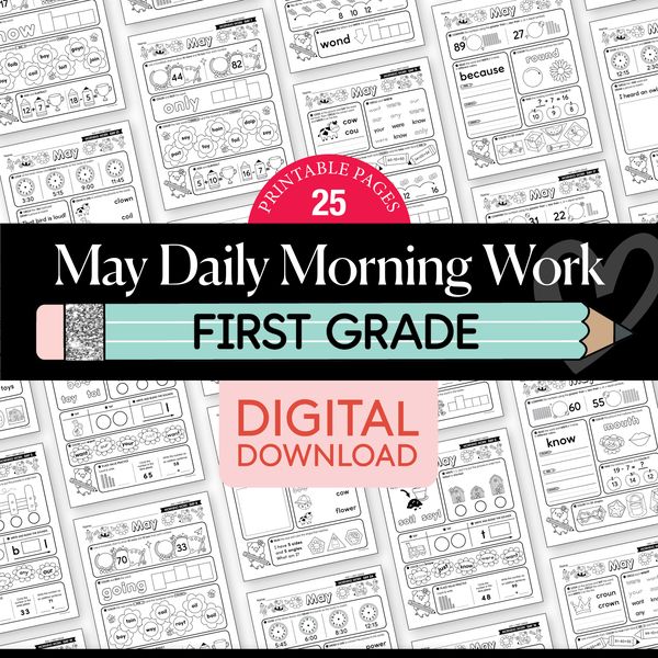 Printable First Grade May Daily Morning Work