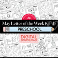Load image into Gallery viewer, Printable Preschool May Letter Of The Week (G-H)
