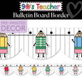 Load image into Gallery viewer, Retro Pencil Pals Bulletin Board Border | 90s Teacher
