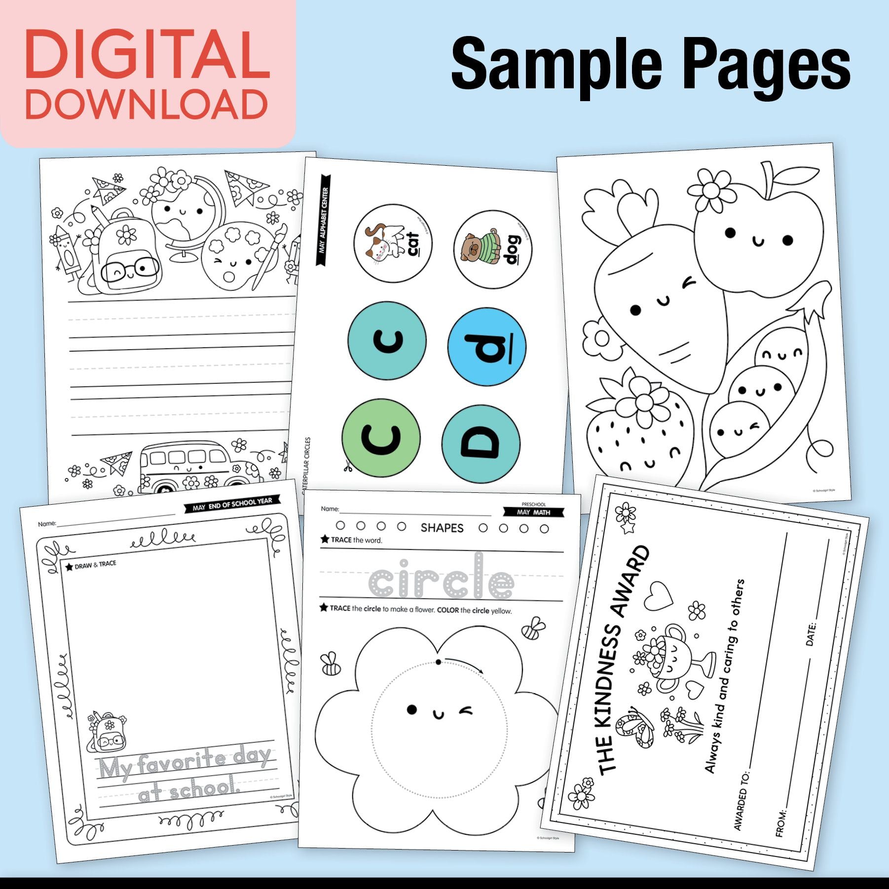 Printable Preschool May Thematic Unit Bundle