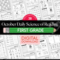 Load image into Gallery viewer, Printable First Grade October Daily Science of Reading Worksheets
