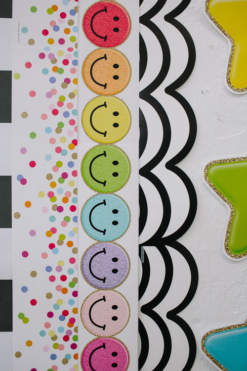 Rainbow and Gold Dots Border | "Rainbow Sprinkles" Foundation Border | Rainbow Classroom Decor | Schoolgirl Style
